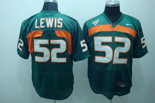 Jerseys Factory Cheap Hurricanes #52 Ray Lewis Green Embroidered