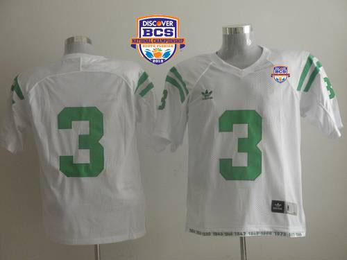 Jerseys Factory Cheap Dame #3 Joe Montana White 2013 BCS Nationa