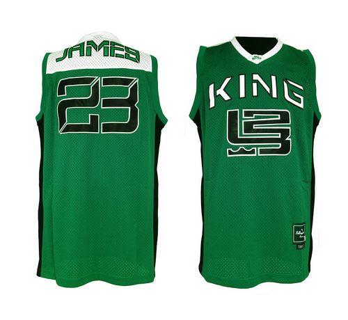 Jerseys Factory Cheap Fighting Irish #23 Lebron James Green Bask