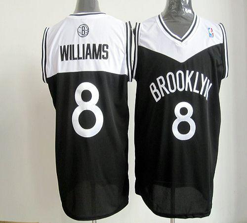 Jerseys Factory Cheap Nets #8 Deron Williams Black Road Revoluti