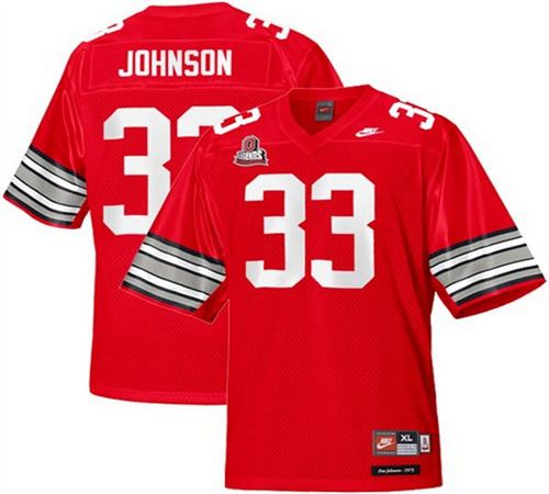 Jerseys Factory Cheap Buckeyes #33 Pete Johnson Red Legends of t