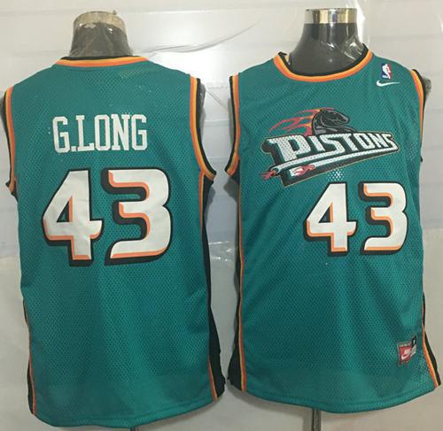 Jerseys Factory Cheap Pistons #43 Grant Long Green Nike Throwbac