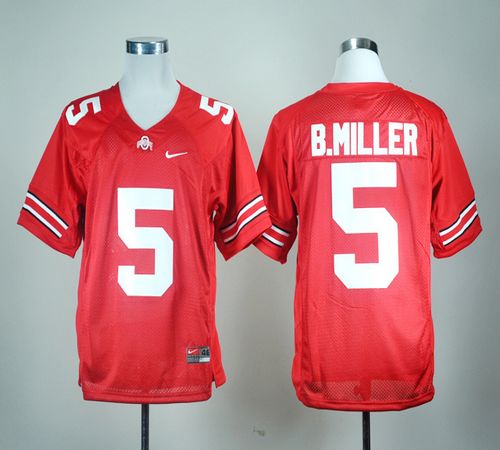 Jerseys Factory Cheap Buckeyes #5 Braxton Miller Red Embroidered