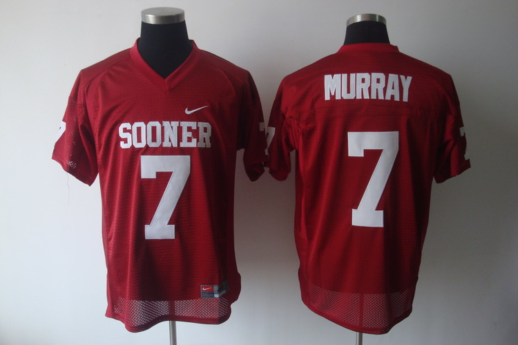 Jerseys Factory Cheap Sooners #7 DeMarco Murray Red Embroidered - Click Image to Close