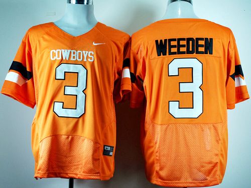 Jerseys Factory Cheap Cowboys #3 Brandon Weeden Orange Pro Comba