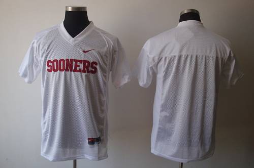 Jerseys Factory Cheap Sooners Blank White Embroidered NCAA Jerse