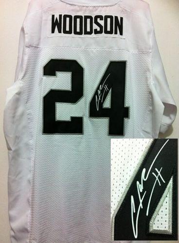 Jerseys Factory Cheap Nike Raiders #24 Charles Woodson White Men