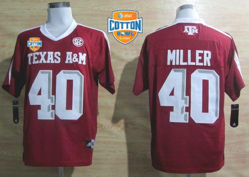 Jerseys Factory Cheap Aggies #40 Von Miller Red SEC Patch AT&T C