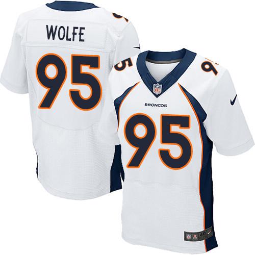 Jerseys Factory Cheap Nike Broncos #95 Derek Wolfe White Men's S