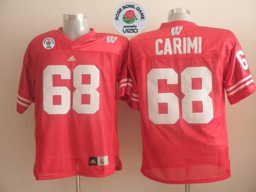 Jerseys Factory Cheap Badgers #68 Gabe Carimi Red Rose Bowl Game
