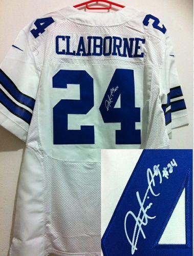 Jerseys Factory Cheap Nike Cowboys #24 Morris Claiborne White Me