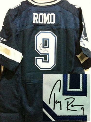 Jerseys Factory Cheap Nike Cowboys #9 Tony Romo Navy Blue Team C