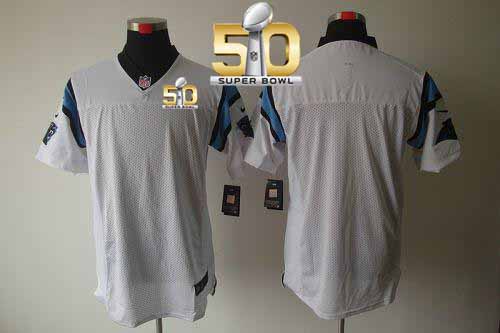 Jerseys Factory Cheap Nike Panthers Blank White Super Bowl 50 Me