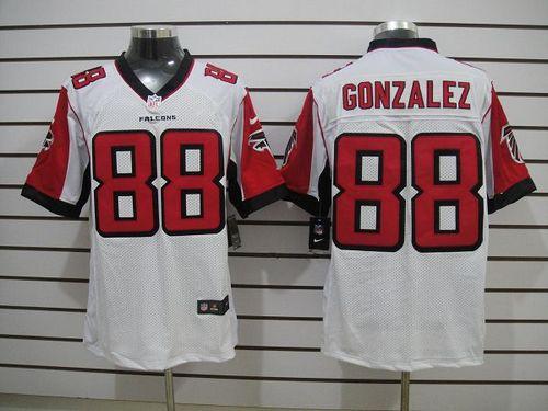 Jerseys Factory Cheap Nike Falcons #88 Tony Gonzalez White Men's