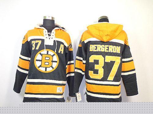 Jerseys Factory Cheap Bruins #37 Patrice Bergeron Black Sawyer H