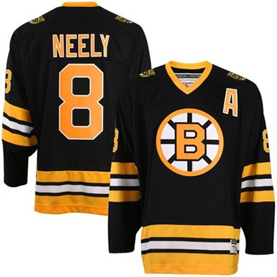 Jerseys Factory Cheap Bruins #8 Cam Neely Embroidered Black NHL