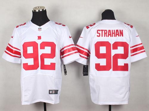 Jerseys Factory Cheap Nike Giants #92 Michael Strahan White Men'