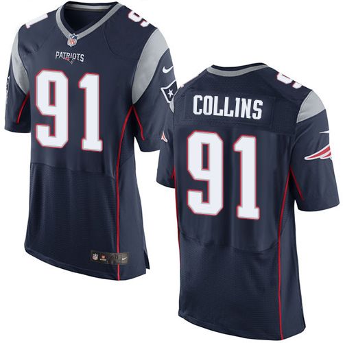 Jerseys Factory Cheap Nike Patriots #91 Jamie Collins Navy Blue