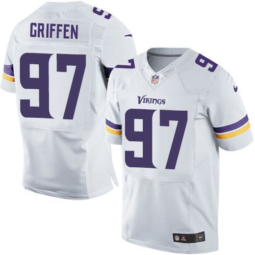 Jerseys Factory Cheap Nike Vikings #97 Everson Griffen White Men