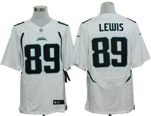 Jerseys Factory Cheap Nike Jaguars #89 Marcedes Lewis White Men'