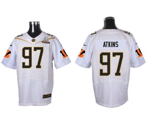 Jerseys Factory Cheap Nike Bengals #97 Geno Atkins White 2016 Pr