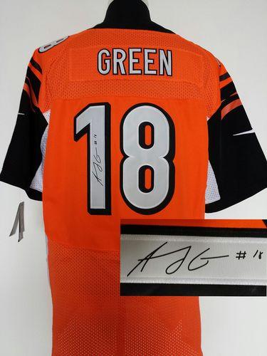 Jerseys Factory Cheap Nike Bengals #18 A.J. Green Orange Alterna