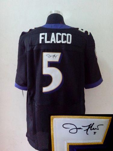 Jerseys Factory Cheap Nike Ravens #5 Joe Flacco Black Alternate