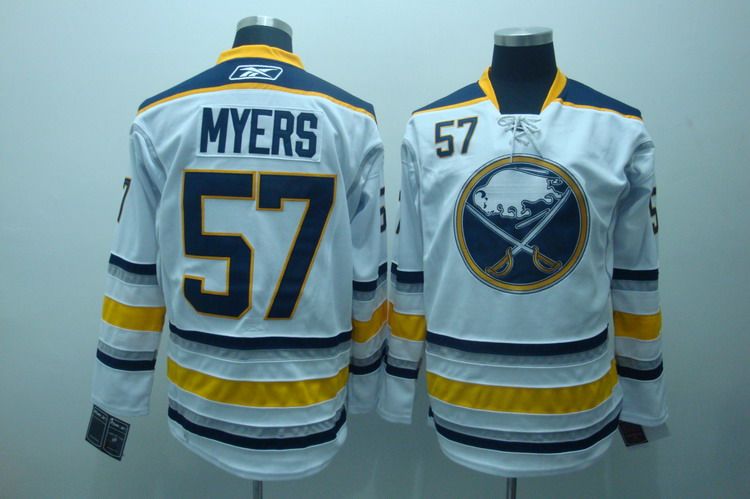 Jerseys Factory Cheap Sabres #57 Tyler Myers Embroidered White T - Click Image to Close