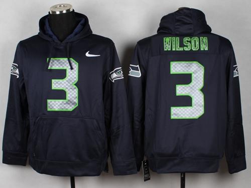 Jerseys Factory Cheap Seattle Seahawks #3 Russell Wilson Blue Pu