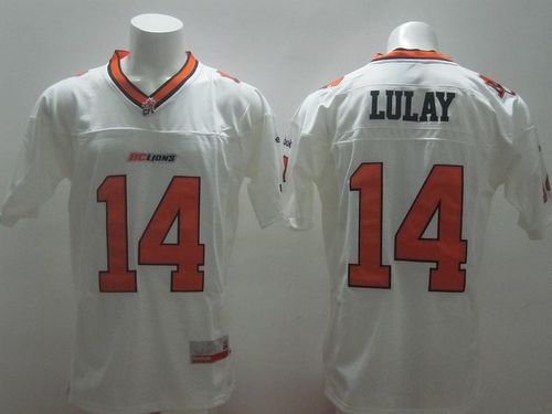 Jerseys Factory Cheap Lions #14 Travis Lulay White Stitched CFL