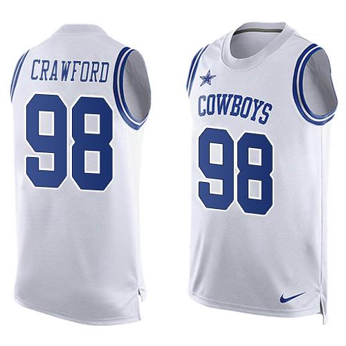 Jerseys Factory Cheap Nike Cowboys #98 Tyrone Crawford White Men