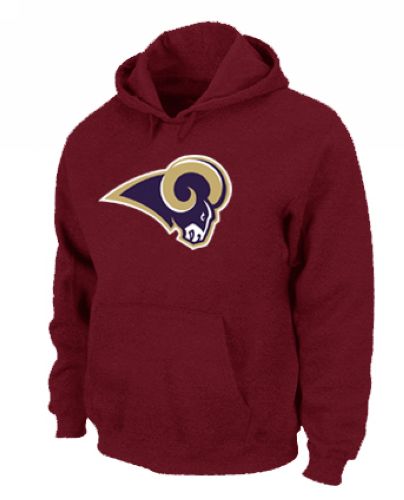 Jerseys Factory Cheap St.Louis Rams Logo Pullover Hoodie Red