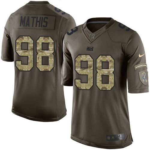 Jerseys Factory Cheap Nike Colts #98 Robert Mathis Green Men's S