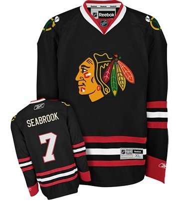 Jerseys Factory Cheap Blackhawks #7 Brent Seabrook Embroidered B