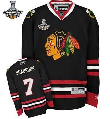 Jerseys Factory Cheap Blackhawks #7 Brent Seabrook Embroidered B
