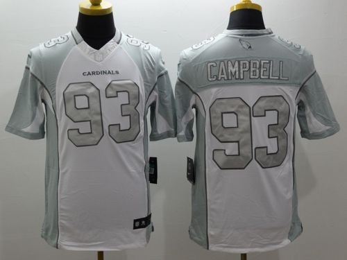 Jerseys Factory Cheap Nike Cardinals #93 Calais Campbell White M