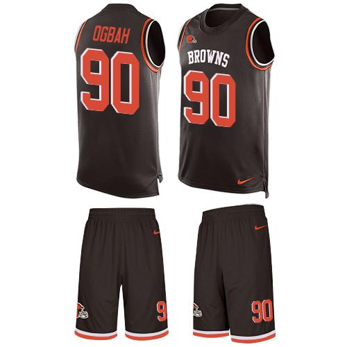 Jerseys Factory Cheap Nike Browns #90 Emmanuel Ogbah Brown Team
