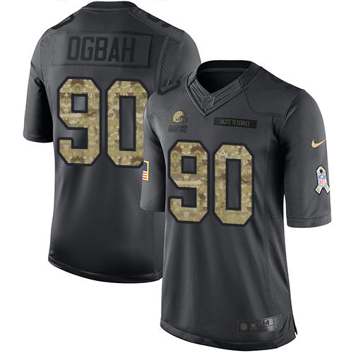Jerseys Factory Cheap Nike Browns #90 Emmanuel Ogbah Black Men's