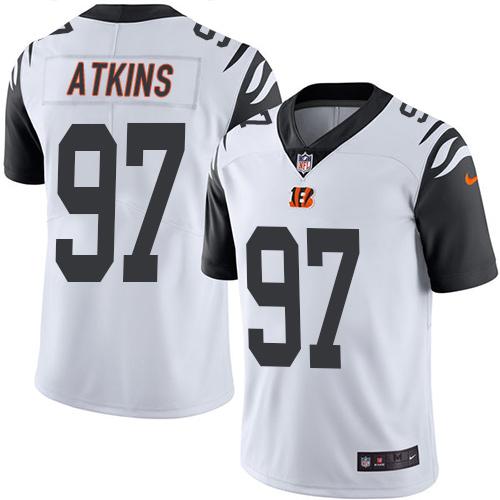 Jerseys Factory Cheap Nike Bengals #97 Geno Atkins White Men's S