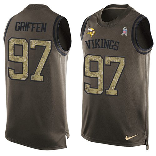 Jerseys Factory Cheap Nike Vikings #97 Everson Griffen Green Men