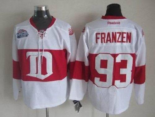 Jerseys Factory Cheap Red Wings #93 Johan Franzen White Winter C