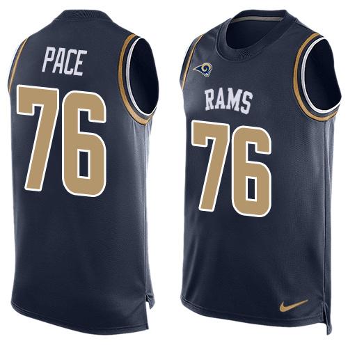 Jerseys Factory Cheap Nike Rams #76 Orlando Pace Navy Blue Team