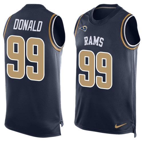 Jerseys Factory Cheap Nike Rams #99 Aaron Donald Navy Blue Team