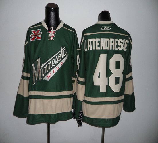 Jerseys Factory Cheap Wild #48 Latendresse Green With 10TH Patch - Click Image to Close
