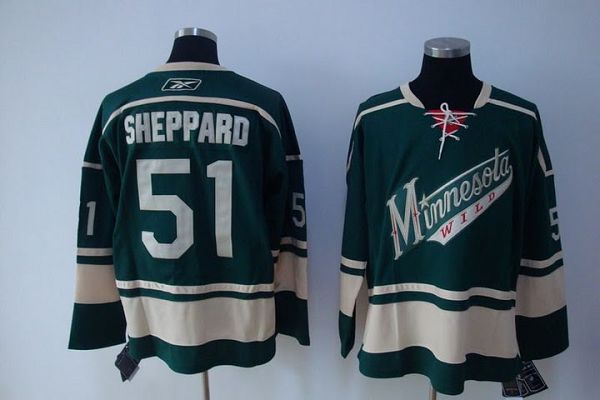 Jerseys Factory Cheap Wild #51 James Sheppard Embroidered Green - Click Image to Close