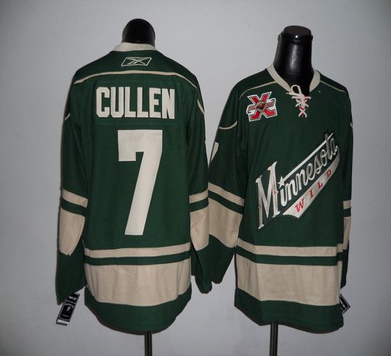 Jerseys Factory Cheap Wild #7 Matt Cullen Green With 10TH Patch - Click Image to Close