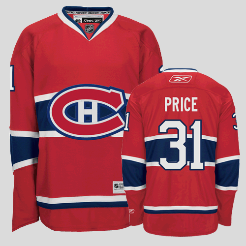 Jerseys Factory Cheap Canadiens #31 Carey Price Embroidered Red