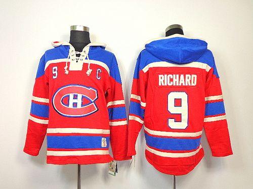 Jerseys Factory Cheap Canadiens #9 Maurice Richard Red Sawyer Ho