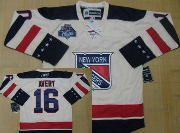Jerseys Factory Cheap Rangers #16 Sean Avery White Embroidered 2