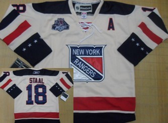 Jerseys Factory Cheap Rangers #18 Marc Staal White Embroidered 2
